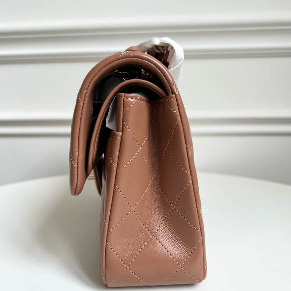 —SOLD—CHANEL SMALL CLASSIC CARAMEL - Picture 5 of 10